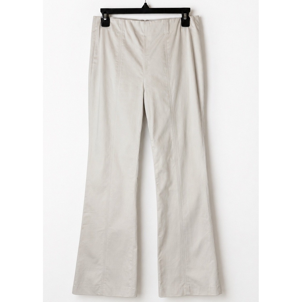 Rag & Bone Trousers Women 6 Ivory Flare Leg High Rise Seamed Pants Streetwear